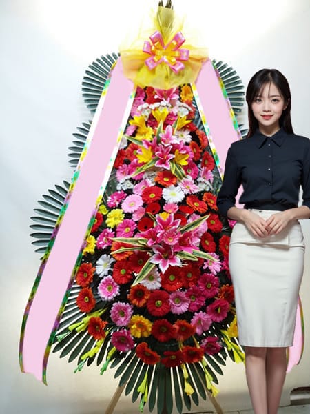 벨라루체웨딩홀 3단화환 고급형